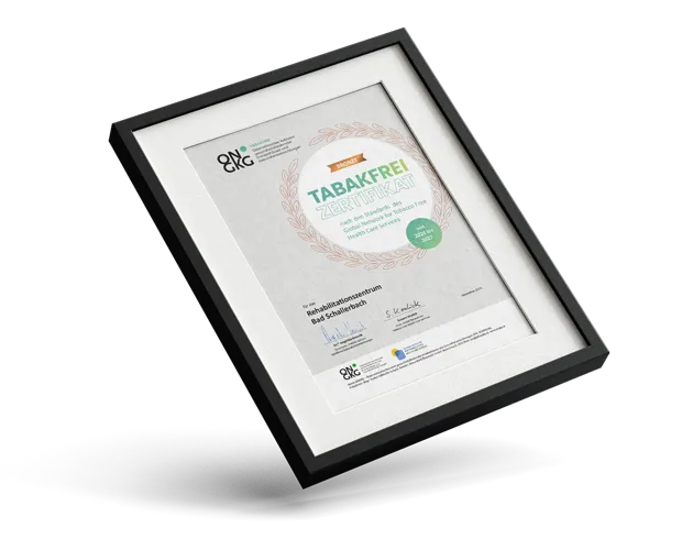 Bronze-Tabakfrei-Zertifikat Reha-Zentrum Bad Schallerbach